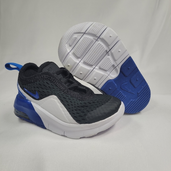 Nike Air Max Motion 2 Black and Blue Sneakers Size 3C - Picture 7 of 8